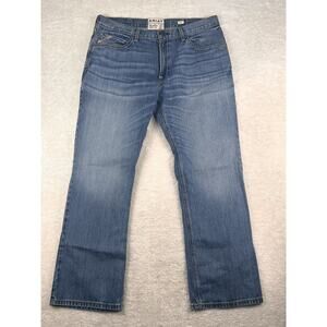 Ariat M4 Jeans Men’s Size 38x32 Blue Relaxed Boot Cut Workwear Western Whiskers
